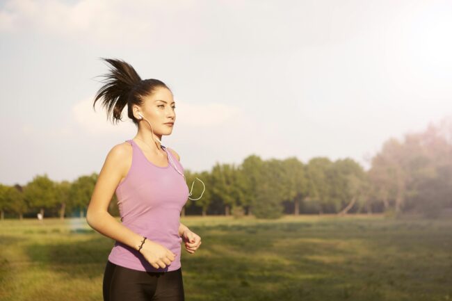 jogging dans la nature