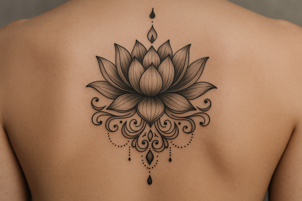 tatouage en forme de lotus