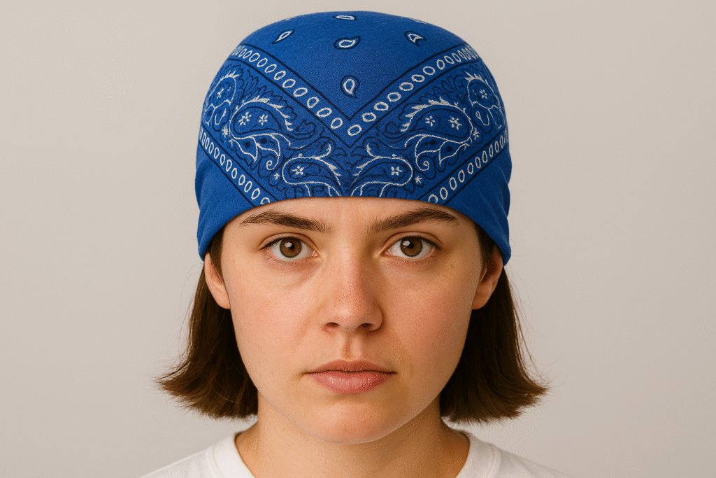 bandana bleu